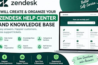 create professional zendesk help center and knowledge base, help desk website