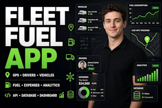 build custom fleet fuel app drivers vehicles expenses analytics gps api platform