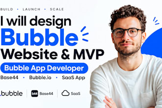 design bubble website bubble mvp bubble app developer base44 bubble io saas app