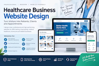 design dna testing healthcare medical drug testing and homecare clinic website