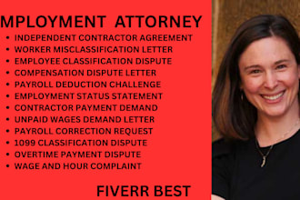be your employment lawyer for misclassification, payroll and contractor disputes