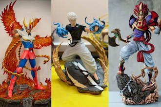 do print and custom paint your anime figures and statues