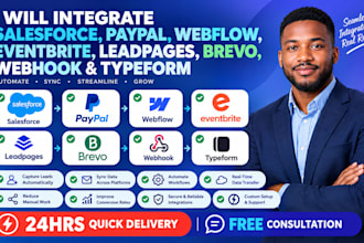 integrate salesforce paypal webflow eventbrite leadpages brevo webhook typeform