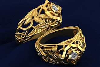jewelry cad design jewelry rendering 3d jewelry design 3d animation ring grillz