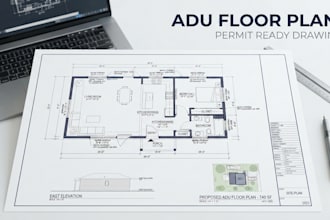 create adu floor plans and permit ready architectural drawings