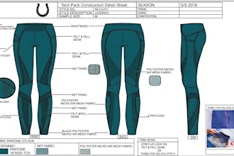 design activewear tech pack, leggings, sports bra, gymwear and sportswear