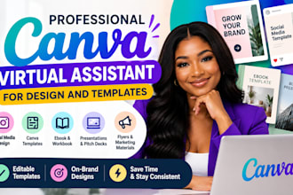 be your professional canva virtual assistant for design and templates