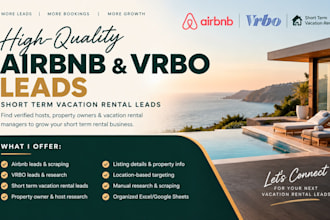 generate airbnb leads airbnb scraping leads vbro short term vacation rental lead
