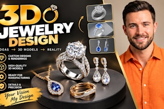 do 3d jewelry design, jewelry cad modeling, jewelry cad design for 3d printing