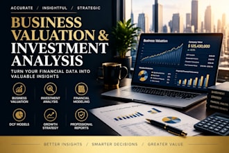 perform business valuation and investment financial analysis