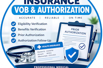 provide accurate insurance vob and prior authorization