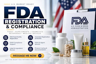 handle fda compliance and registration, US agent service, fsvp agent