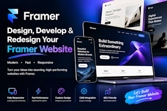design, develop and redesign your framer website