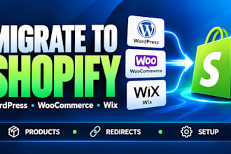 convert or migrate to shopify of wordpress and wordpress to shopify