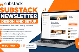setup substack account and design your substack newsletter
