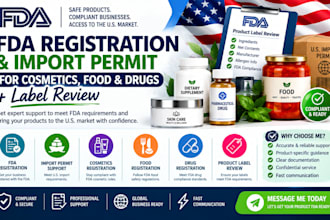 do fda registration,import permit and label review for food, drugs and cosmetics