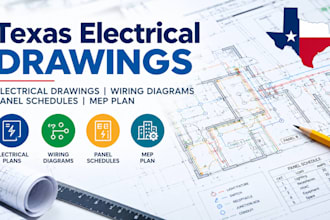 texas electrical wiring diagrams, electrical drawings, panel schedules, mep plan