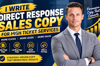 write direct response sales copy for high ticket services