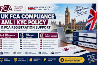provide UK fca compliance, aml kyc policy, and fca registration support
