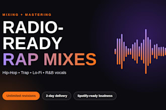 mix and master your rap, hip hop or lofi vocals to sound radio ready
