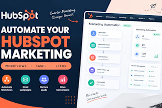 set up hubspot marketing automation, workflows, email campaigns