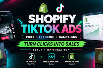 setup shopify tiktok ads campaign, tiktok pixel,  conversion tracking for sales