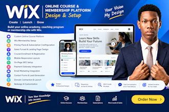 create wix online course website, membership sites and sales funnel