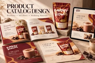 design product catalog sell sheet marketing material magazine ads brochure cover