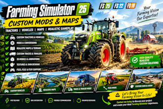 create custom farming simulator fs19, fs22 fs25 maps, farm and terrain