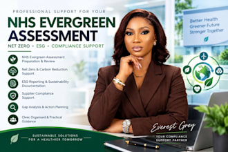 provide nhs evergreen assessment and net zero compliance support