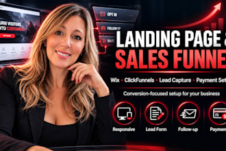 design a high converting wix landing page and sales funnel