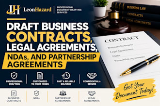 draft business contracts, legal agreements, ndas, and partnership agreements