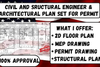 permit civil engineering and structural drawing in illinois california and texas