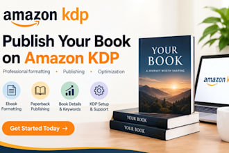 publish, format and optimize your ebook and paperback on amazon KDP