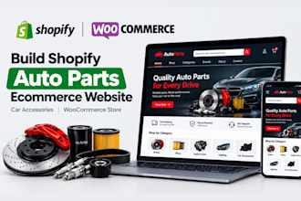 build shopify auto parts ecommerce website car accessories woocommerce store