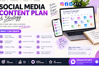 create a social media content calendar and strategy