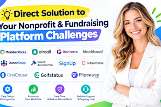 setup memberclicks aircall bonterra  blackbaud donorsnap silent auction CRM