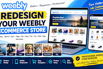 redesign weebly fishing sports gym yoga  pet dog cat toy kids rug ecomerce store