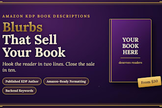write a KDP book description and keywords that sell your book