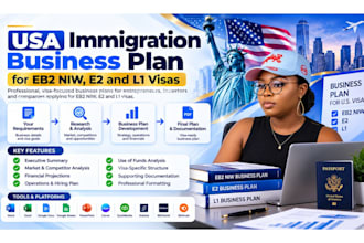 write a USA immigration business plan for eb2 niw, e2 and l1 visas