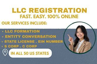 register llc s corp c corp company registration and ein for non resident