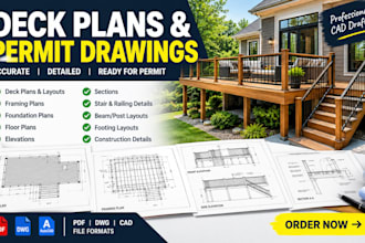 create deck plans and deck permit drawings for your projects