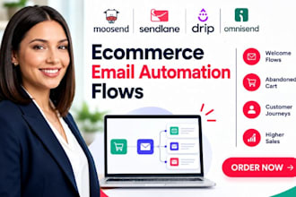 setup moosend sendlane drip omnisend ecommerce email automation flows