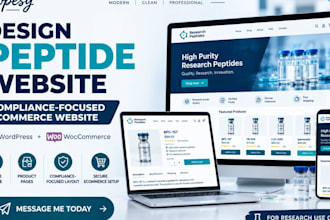design research peptide wordpress website fda compliant peptide website peptide