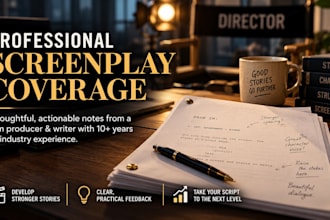 provide professional screenplay coverage and script notes