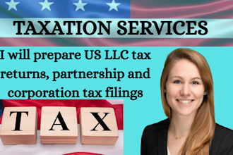 prepare US tax returns for llc, partnership and corporation
