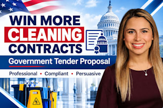 prepare cleaning tender bid proposal for government contracts