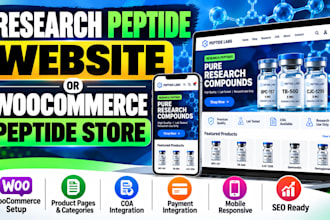 build a research peptide website or woocommerce peptide store