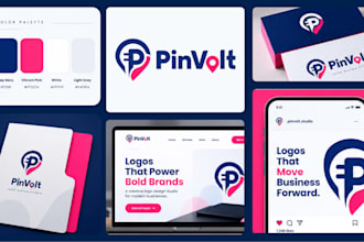 design custom logo and full branding kit with brand identity