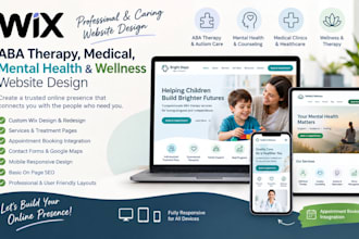 design wix aba therapy website, medical mental health wellness website